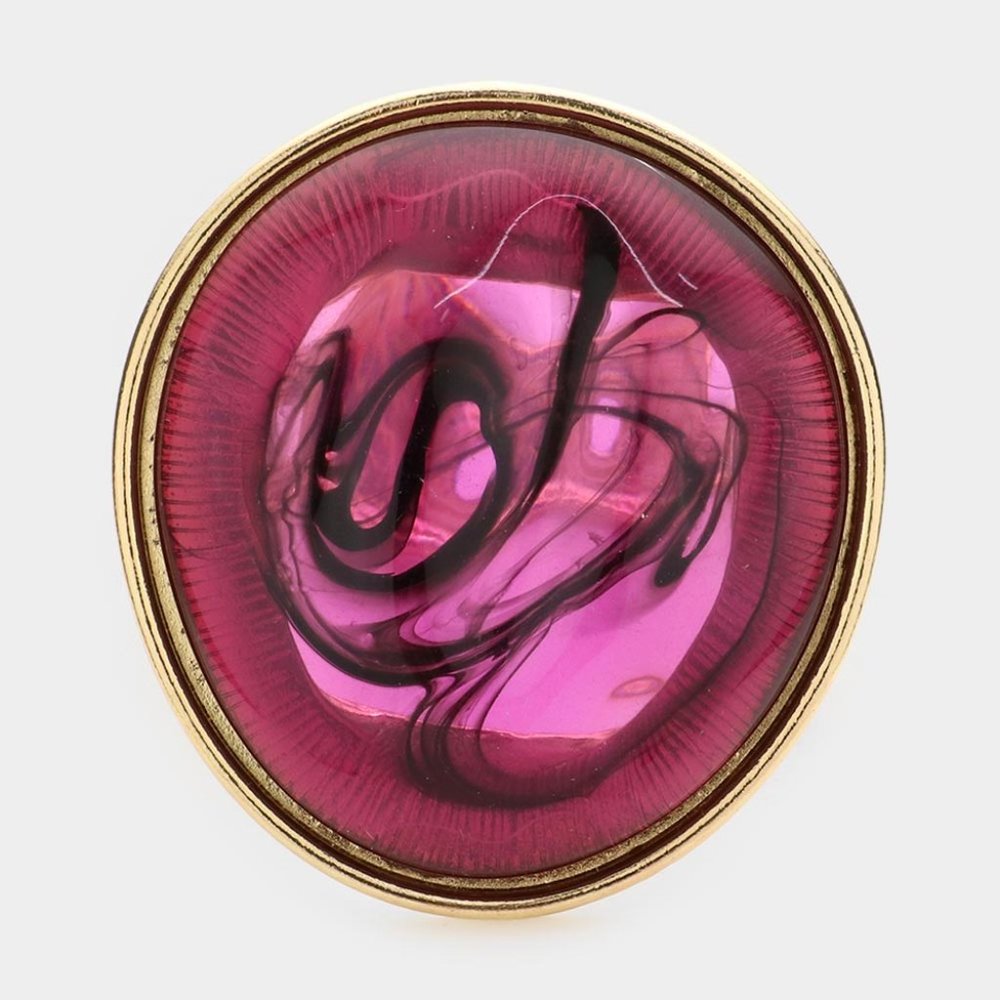 Purple and Gold Marble Bracelet